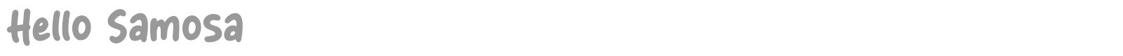 Hello Samosa font preview